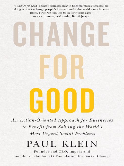 Title details for Change for Good by Paul Klein - Wait list
